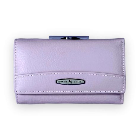 Жіночий гаманець Kochi натуральна шкіра 2 відділи зовнішнє відділення розмір: 13.5*9*3 см світло бузковий