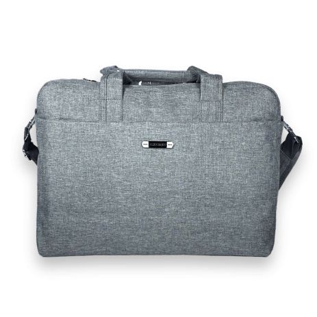 Портфель для ноутбука Zhaocaique, одно отделение, карманы, ремень, размер 40*30*7 см серый