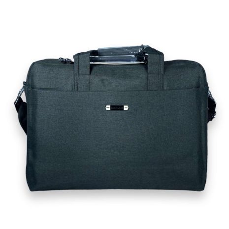 Портфель для ноутбука Zhaocaique, одне відділення, кармани, ремень, розмір 40*30*7 см чорний