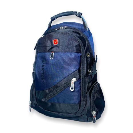 Міський рюкзак 8810M два відділення, два фронтальні кишені,USB слот+кабель розм 38*27*10 синій