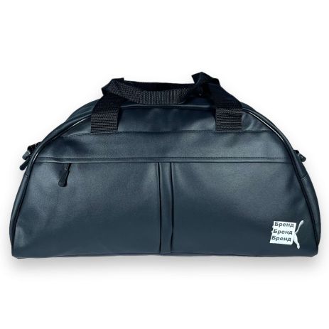 Спортивна сумка, одне відділення, фронтальний карман на замку, знімний ремень, розмір 46*23*19 см, чорна принт 1
