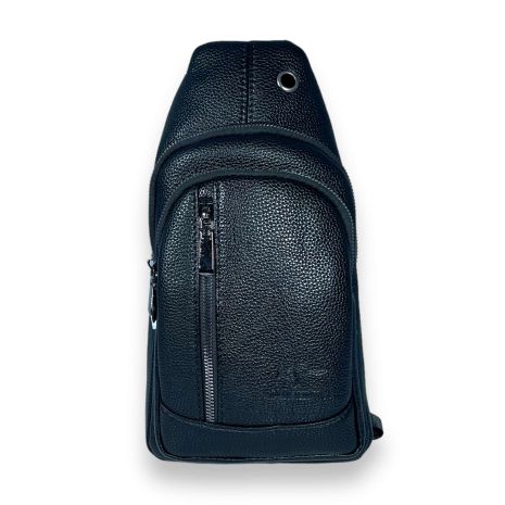 Слінг Daishuwz, екошкіра, два відділення, 1 фронтальний карман, внутрішній карман, розмір: 30*17*8 см, чорний