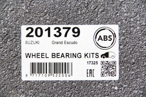 Подшипник ступицы передней Suzuki Grand Vitara 98- (+ABS) (не производ.), ABS (201379)