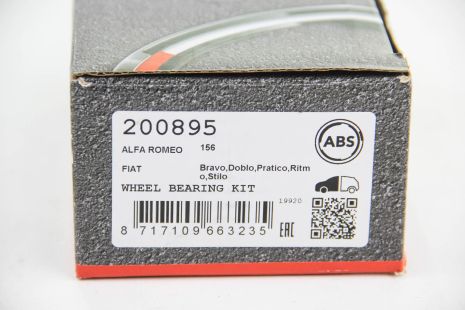 Подшипник ступицы передний Fiat Doblo 10- (+ABS), ABS (200895)