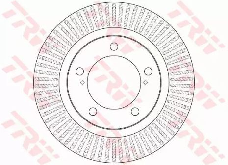 Тормозной диск TOYOTA/LEXUS Land Cruiser VII (J200)/LX III (URJ) FD=340mm 07, TRW (DF6239S)