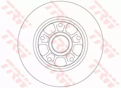 Диск гальмівний (1 шт.) RENAULT Fluence/Megane RD=260mm 08, TRW (DF6182)