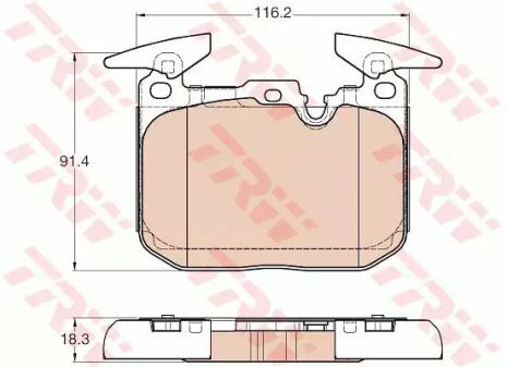 Колодки дискові гальмові BMW 3/1 F30/F20 F 11, TRW (GDB1943)