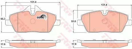 Колодки дискові гальмові BMW 116i/118d/118i, TRW (GDB1611)