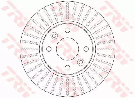 Диск тормозной (1 шт.) MERCEDES/RENAULT Citan/Captur/Kangoo FD=258mm 08, TRW (DF6186)