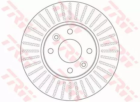 Диск тормозной (1 шт.) MERCEDES/RENAULT Citan/Captur/Kangoo FD=258mm 08, TRW (DF6186)