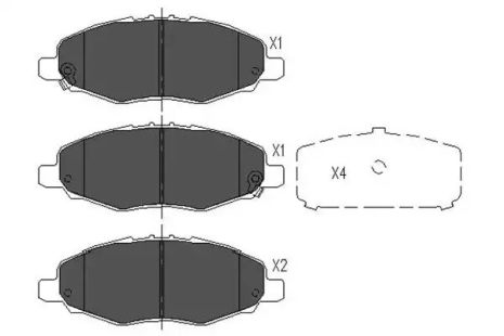 Колодки передние тормозные TOYOTA HILUX VII 2.5D 04-08, KAVO PARTS (KBP9093)