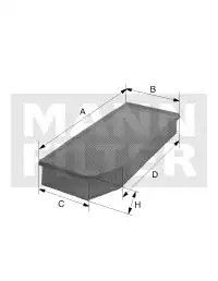 Фильтр воздушный BMW 5 (G30, G31, F90), 7 (G11/G12), X3 (G01), X4 (G02) (MANN), MANN-FILTER (