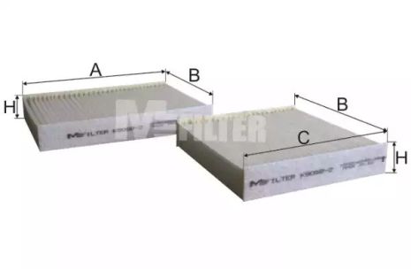 Фильтр салона Citroen C3 10-/Peugeot 207 06-/208 12-, MFILTER (K90582)