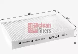 Фільтр салону Kangoo 97-/Clio 98-05/Megane 96-03 (-AC), CLEAN FILTERS (NC2024)