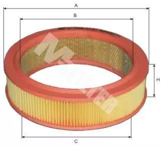 Фільтр повітряний ВАЗ 2101-2107, 2108-09 (карбюратор) (вир-во M-Filter), MFILTER (A101)