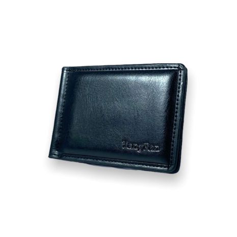 Зажим кошелек для купюр YangFan из кожзаменителя дополнительные отделения размер: 11*8*1 см черный