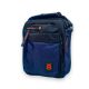 Чоловіча сумка через плече, тканинна, 2 відділи, 2 кармани на лицевій стороні, розмір: 25*20*10 см, синя
