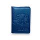 Портмоне для автодокументів з тісненням натуральна шкіра BagWay 4 відділення для карток розмір: 13*9*1 см темно-синій