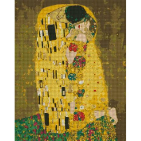 Алмазна мозаїка - Аура поцілунку Густав Клімт Ideyka 40х50 см (AMO7045)