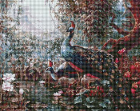 Алмазна мозаїка - Казкові пави ©Сергій Лобач Ideyka 40х50 см (AMO7336)