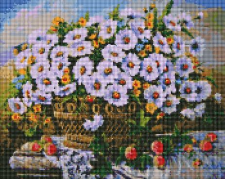 Алмазна мозаїка - Літні квіти © Олександр Закусилов Ideyka 40х50 см (AMO7330)