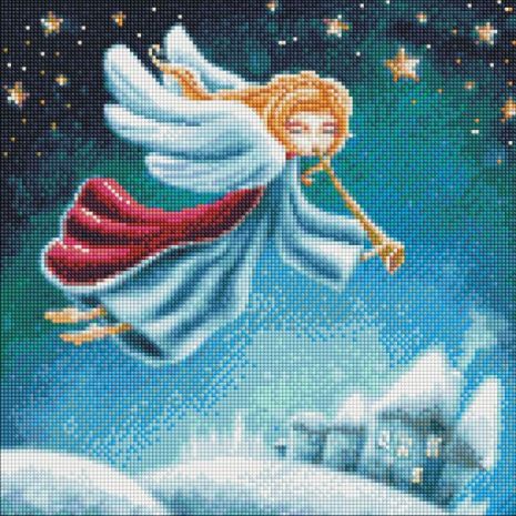 Алмазная мозаика – Рождественский ангел Elena Schweitzer Ideyka 40х40 см (AMO7318)