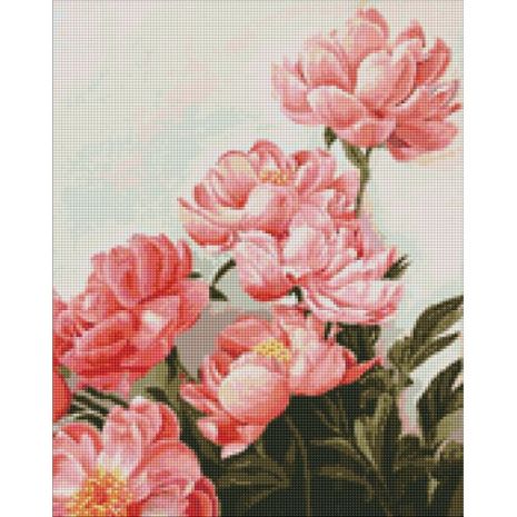 Алмазная мозаика - Букет розовых пионов ©ArtAlekhina Ideyka 40х50 см (AMO7274)