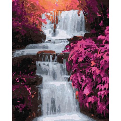 Картина по номерам - Тропический водопад Ideyka 40х50 см (KHO2862)
