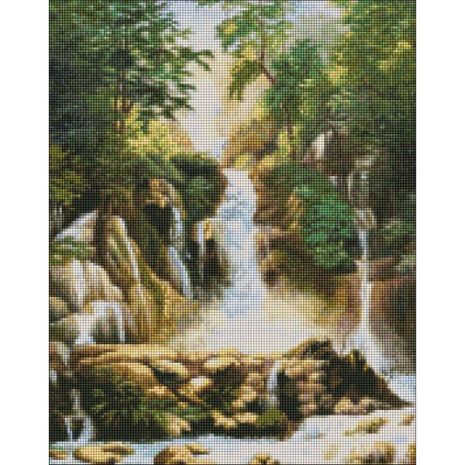 Алмазна мозаїка - Краєвид з водоспадом ArtAlekhina Ideyka 40х50 см (AMO7275)