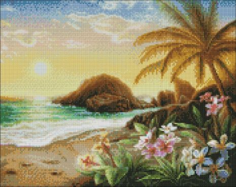 Алмазная мозаика - Вечер в раю ©annasteshka Ideyka 40х50 см (AMO7287)