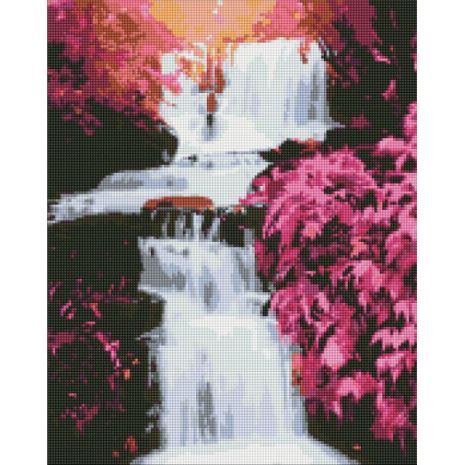 Алмазна мозаїка - Тропічний водоспад Ideyka 40х50 см (AMO7236)
