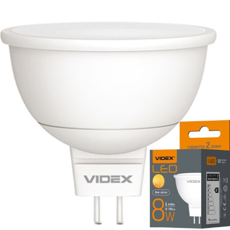 Светодиодная лампа VIDEX MR16e 8W GU5.3 4100K (VL-MR16e-08534)