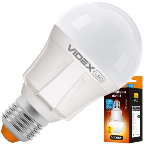 Светодиодная лампа VIDEX PREMIUM A60 15W E27 4100K (VL-A60-15274)