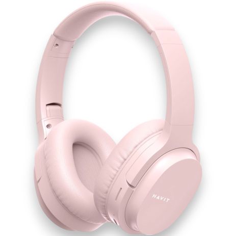 Бездротові навушники з мікрофоном HAVIT HV-I62 Deep Pink складні, до 20 год.