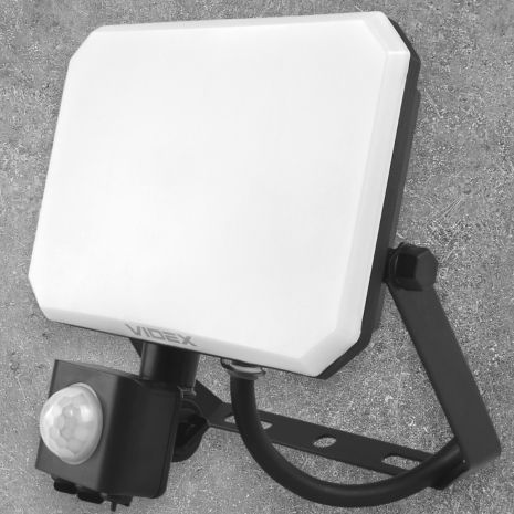 Светодиодный прожектор с датчиком движения VIDEX F3 30W 5000K 220V Black (VLE-F3-0305B-S)