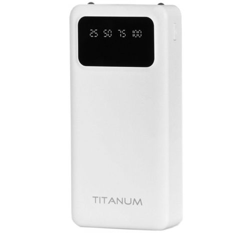 Повербанк 20000mAh TITANUM OL22 White с фонариком (TPB-OL22-W)