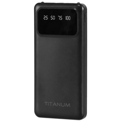 Повербанк 10000mAh TITANUM OL21 Black з ліхтариком (TPB-OL21-B)