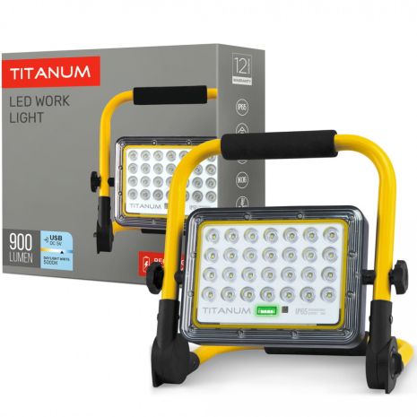 Аккумуляторный прожектор TITANUM TL-FA-105 20W 900Lm IP65 переносной, складной