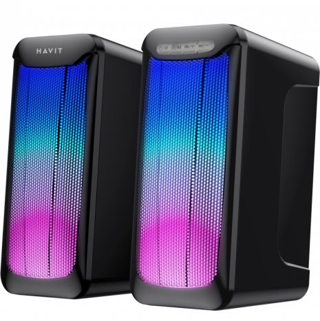 Акустична система 2.0 HAVIT HV-SK755BT 10W з Bluetooth, підсвічуванням RGB та живленням від USB