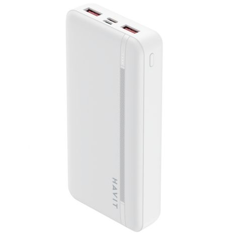 Повербанк HAVIT HV-PB92 20000mAh с быстрой зарядкой PD+QC3.0 White