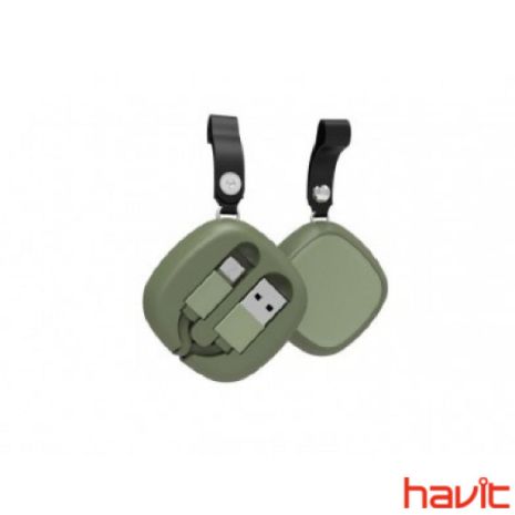 Кабель-брелок HAVIT HV-H640 Flexible Micro USB cable green
