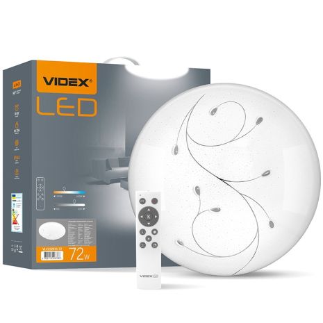 Многофункциональный светодиодный светильник VIDEX DROP 72W 2800-6200K с пультом (VL-CLS2031-72)
