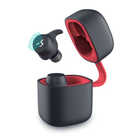 Беспроводные наушники HAVIT HV-G1 PRO Bluetooth с микрофоном и беспроводной зарядкой, черно-красные (25120)