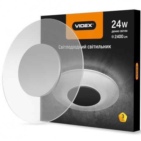 Акриловий світлодіодний світильник VIDEX 24W 4100K 220V Acrylic Style VL-JTR-24S4