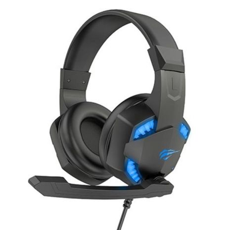 Ігрові навушники HAVIT HV-H2032d GAMING з мікрофоном та підсвічуванням чорно-сині
