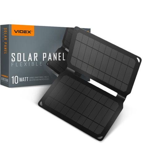Портативное зарядное устройство солнечная панель VIDEX VSO-F510UU 10W