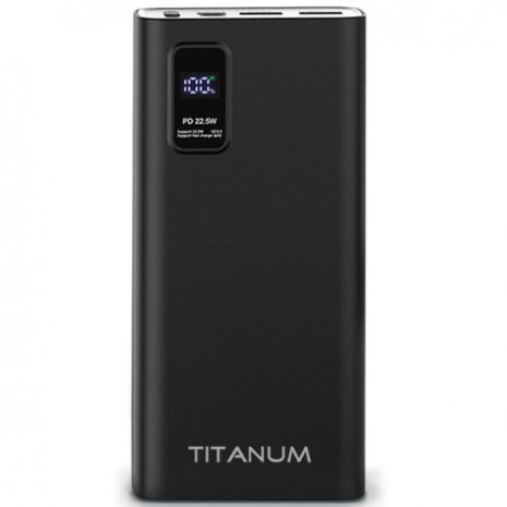 Повербанк із швидкою зарядкою TITANUM TPB-727S-B 20000mAh 22.5W Li-Pol Type-C Black