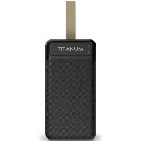 Повербанк TITANUM TPB-914-B 30000mAh Micro USB, Type-C, 2USB Black