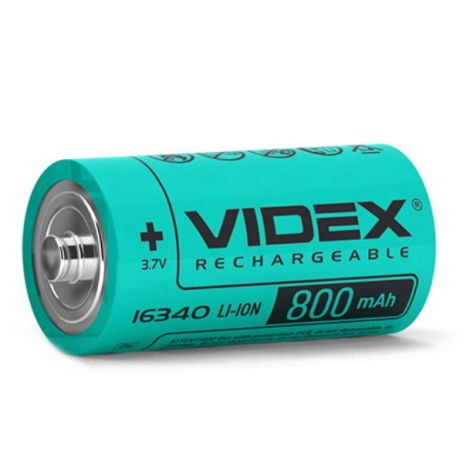 Акумулятор літій-іонний Videx 16340 800mAh (23809)