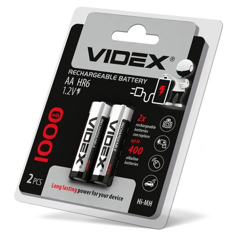 Акумулятори Videx HR6/AA 1000mAh 2 шт у блістері (23460)